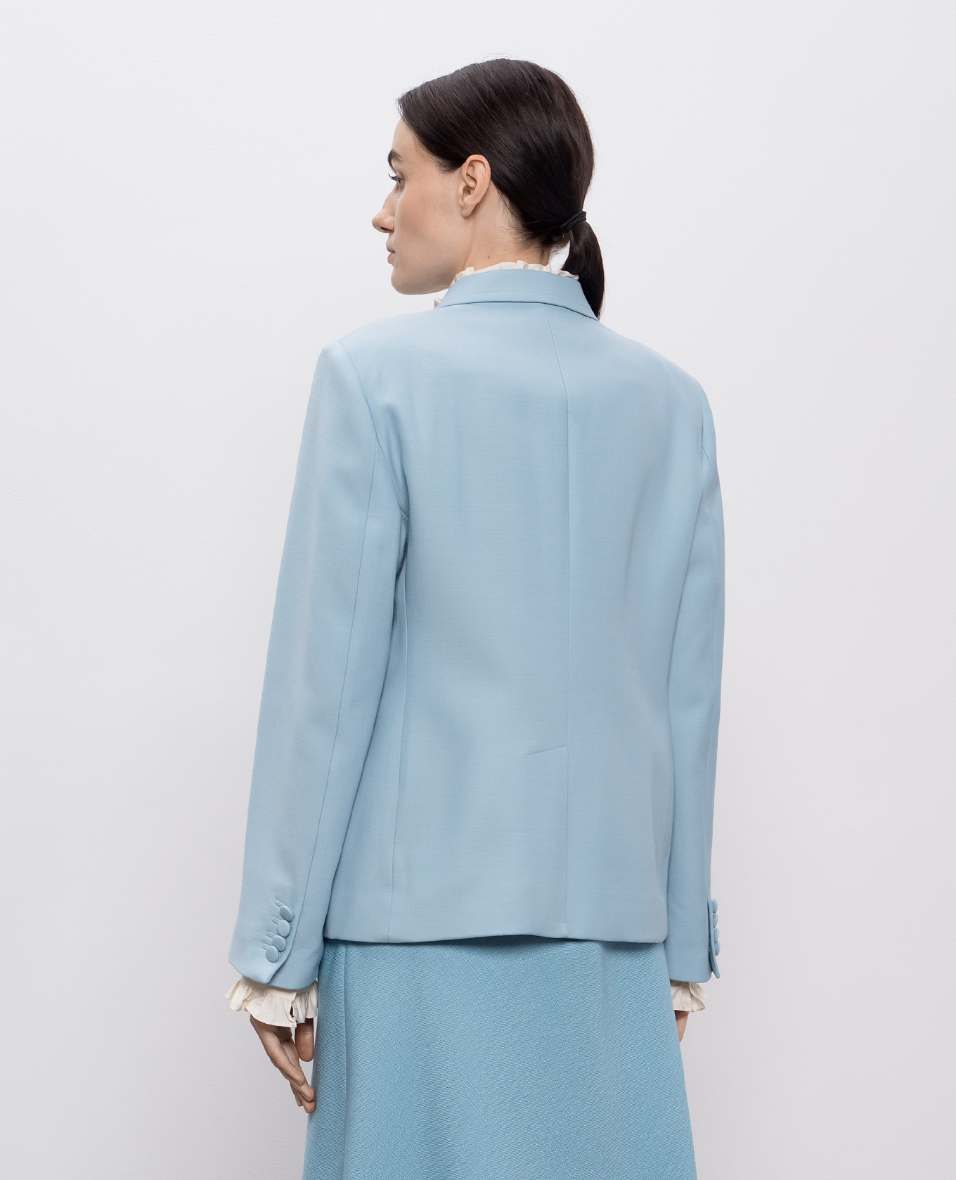 

Blue wool and silk jacket Valentino, Light blue