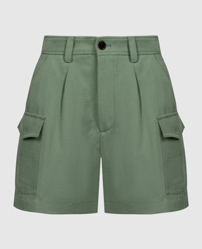 Woolrich Green linen cargo shorts CFWWSH0036FRUT3043