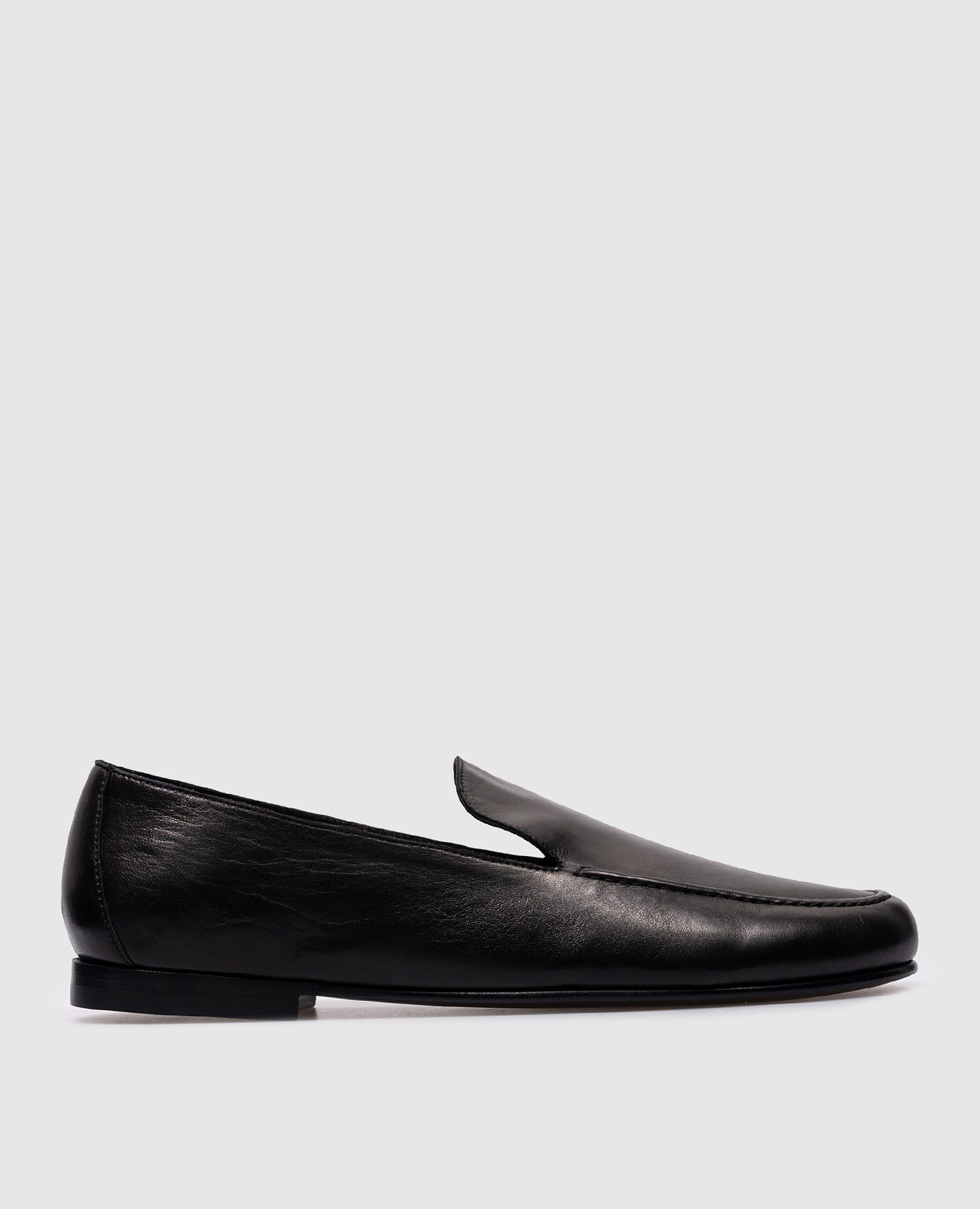 

Colette black leather loafers The Row, Черный