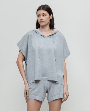 Peserico Gray hooded top S99222F129234F