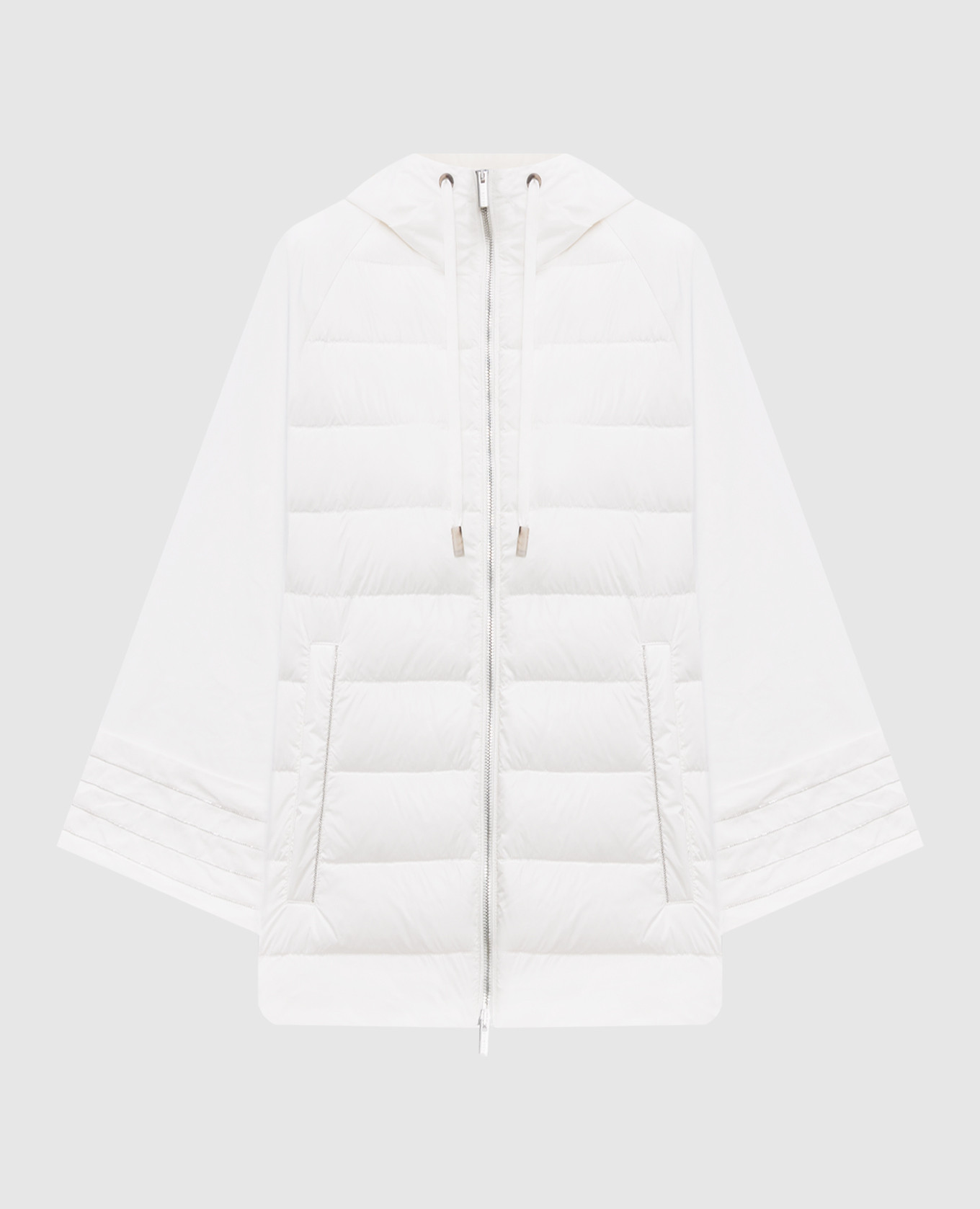 

White down jacket with monil chain Peserico