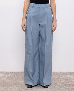 Brunello Cucinelli Blue pants with a monil chain M0F79P8853