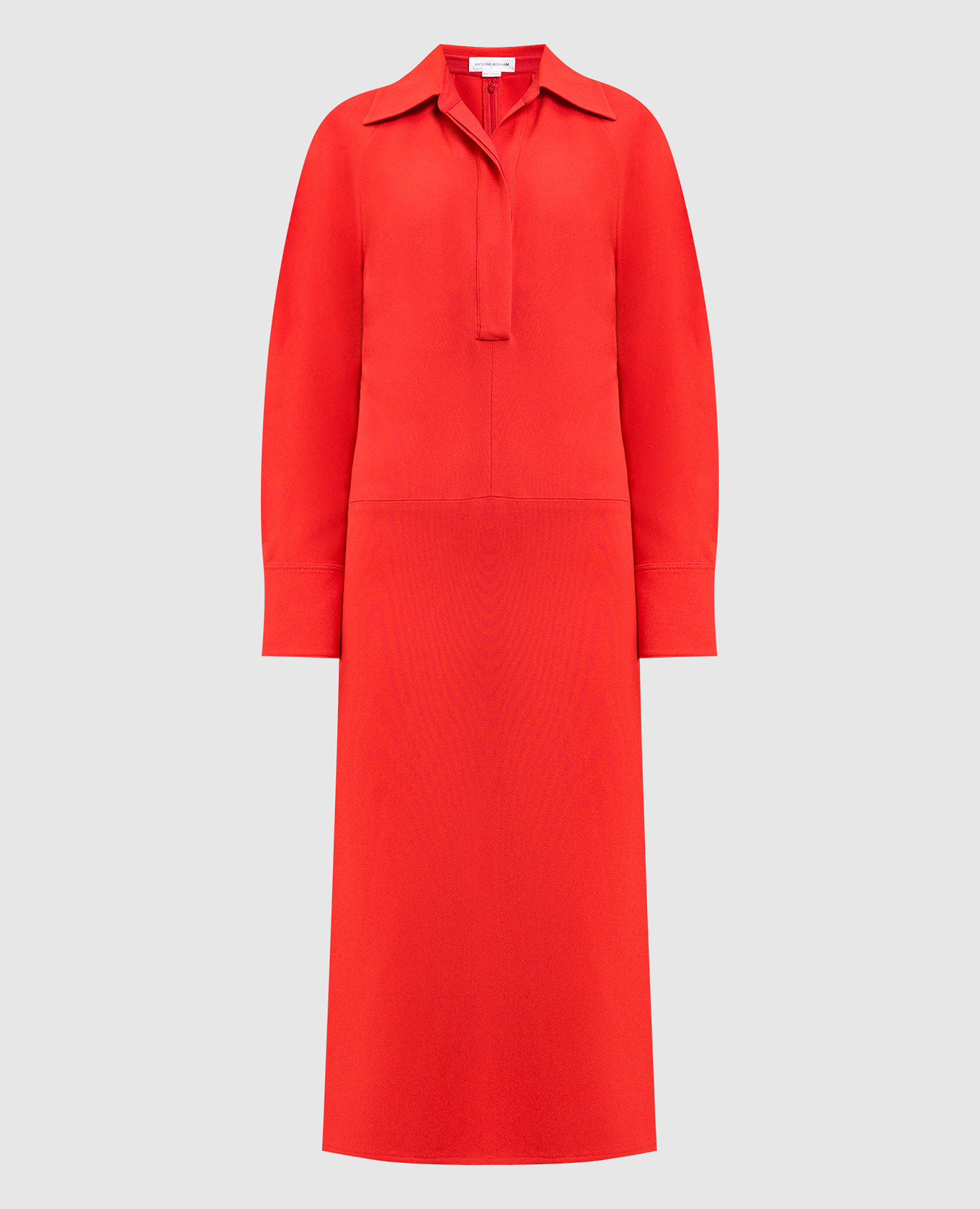 Red midi dress with drapery Victoria Beckham