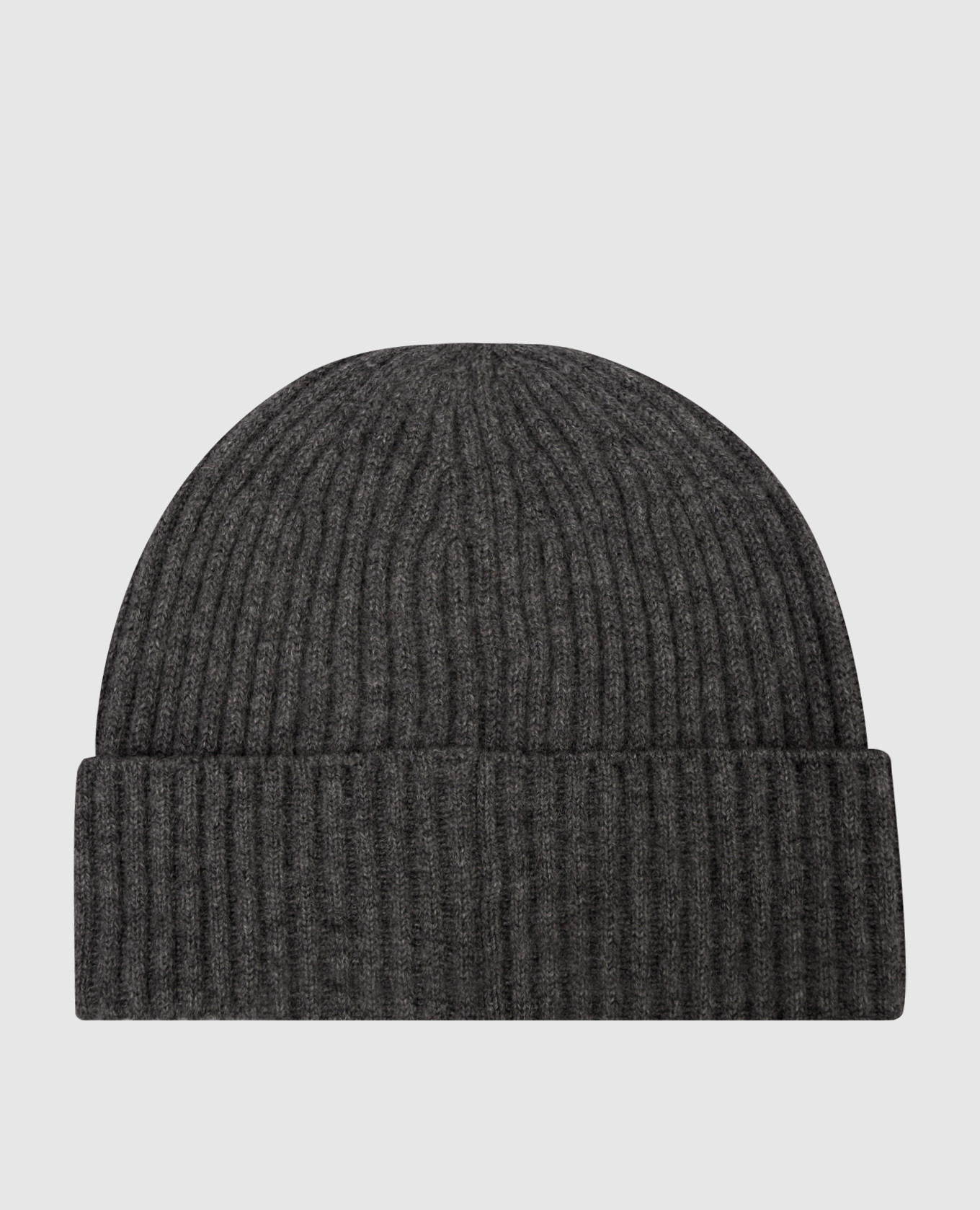 Grey ribbed cashmere hat Brunello Cucinelli
