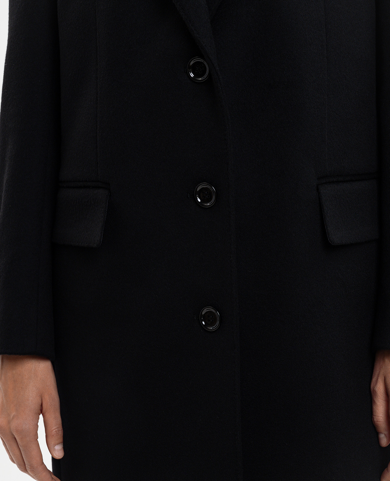 

Black coat with wool and cashmere Dolce&Gabbana