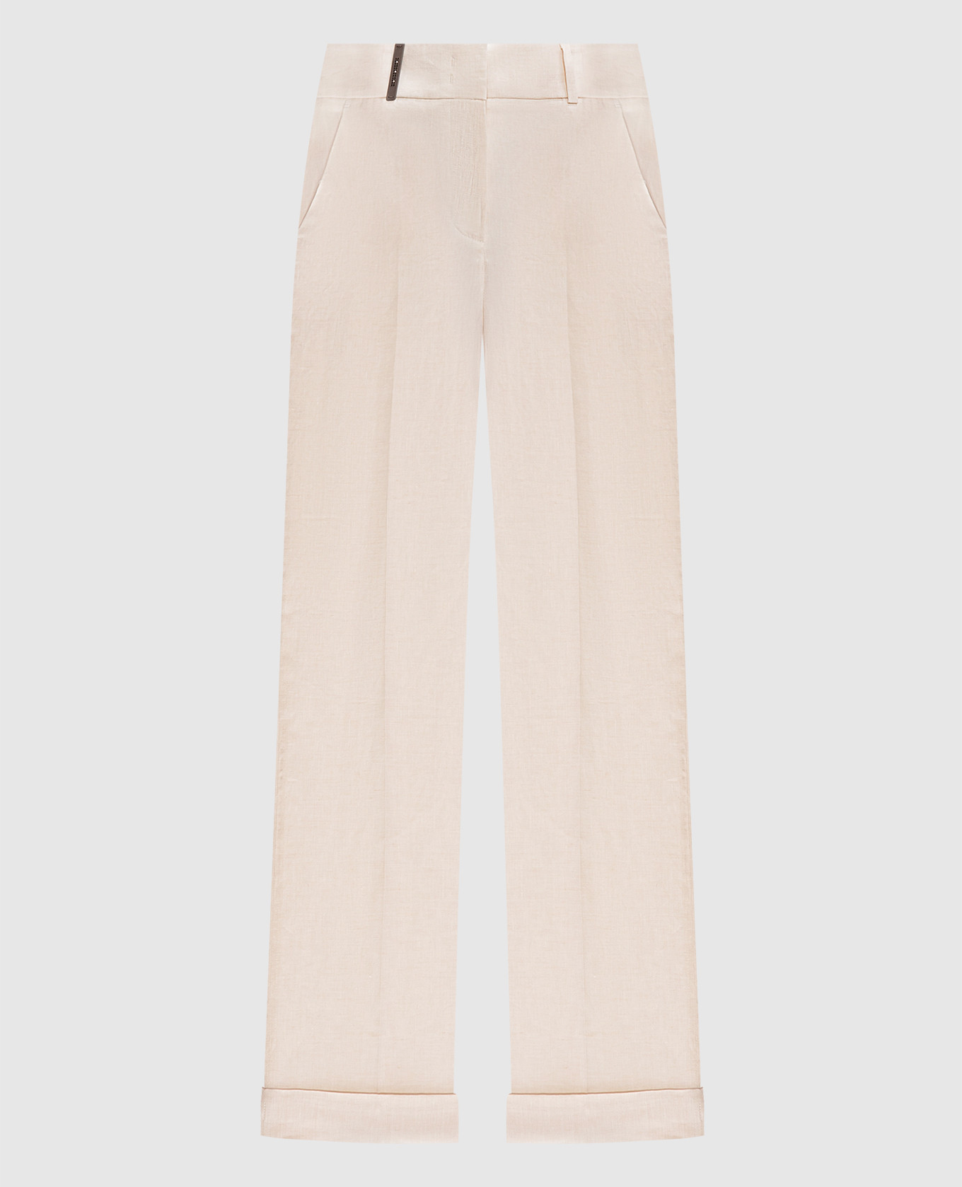 

Beige linen trousers with lapels Peserico