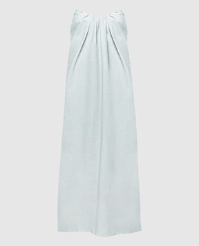 CO Blue linen bustier dress 4167BCLS