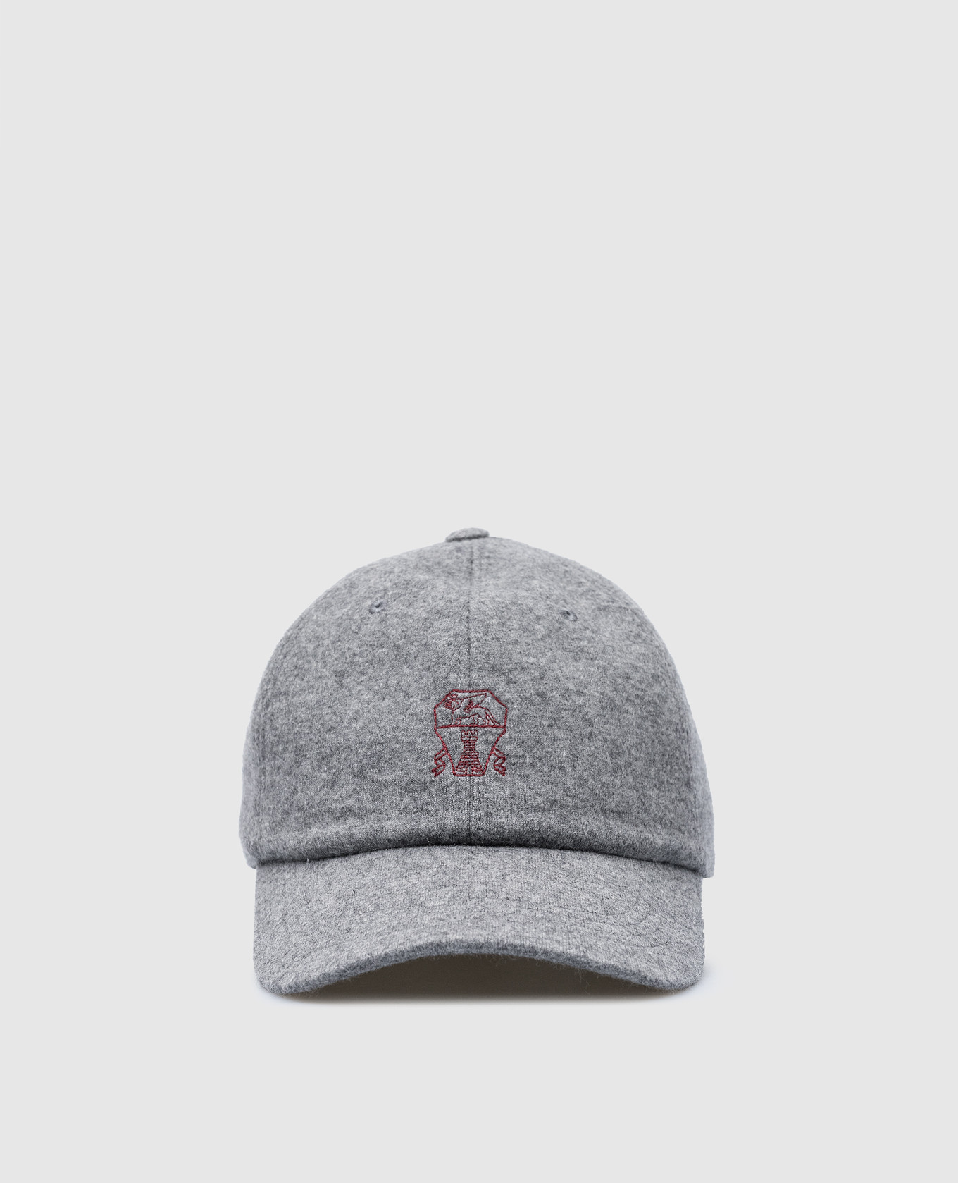 

Gray cashmere cap with embroidered logo Brunello Cucinelli, Grey
