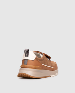 Brunello Cucinelli Brown suede sneakers with logo MZUSGGO278