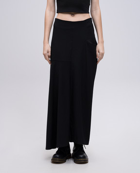 Y`S Yamamoto Black wool skirt YPS01100