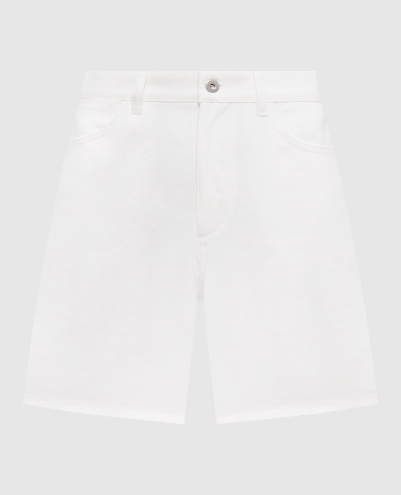 

White denim shorts with logo Jil Sander