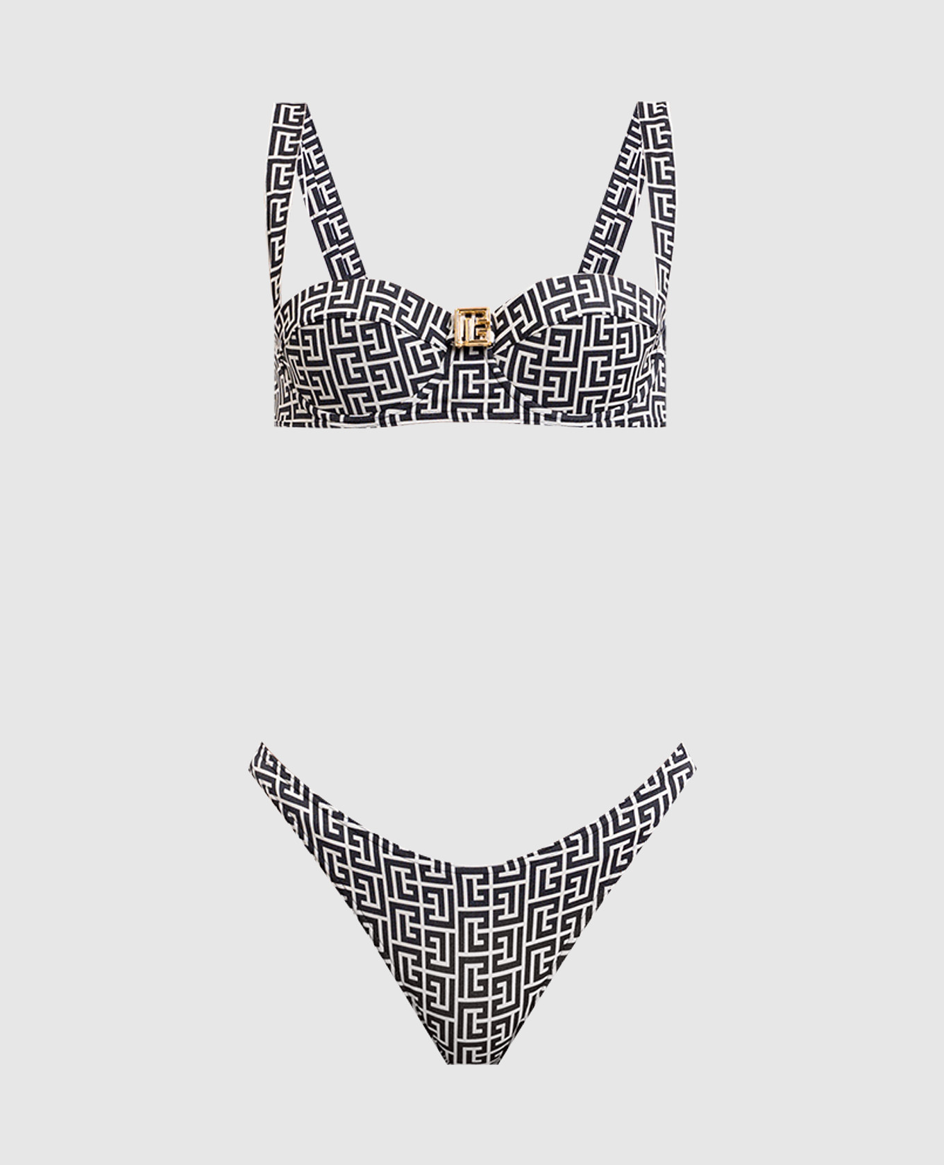 

Swimsuit with PB Labyrinth print Balmain, White