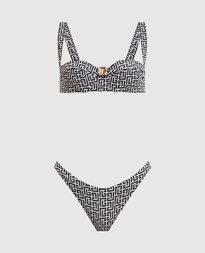 Balmain Swimsuit with PB Labyrinth print BKBC42200