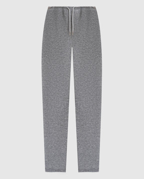 The Row Teo grey cashmere insulated sweatpants 8330K995