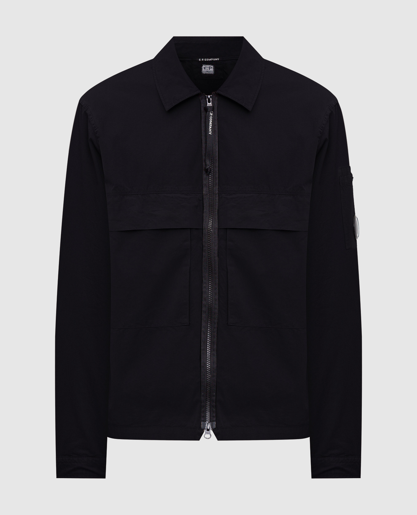 

Black windbreaker with logo patch C.P. Company