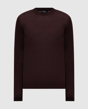 Stefano Ricci Brown cashmere and silk jumper K606003G02F25303