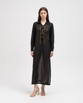 Michael Kors Black linen dress with laces EDP1580186
