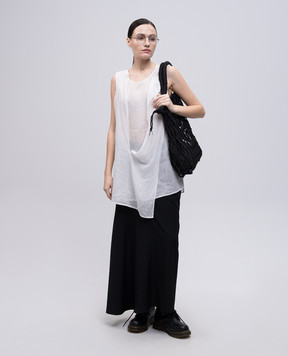 Y`S Yamamoto Black wool skirt YPS01100