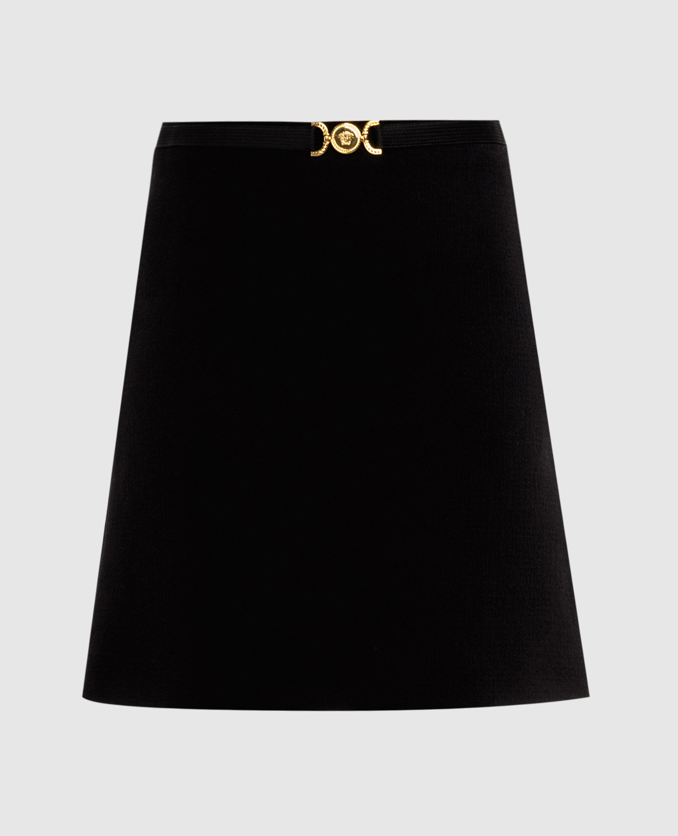 

Black wool skirt with Medusa '95 logo Versace
