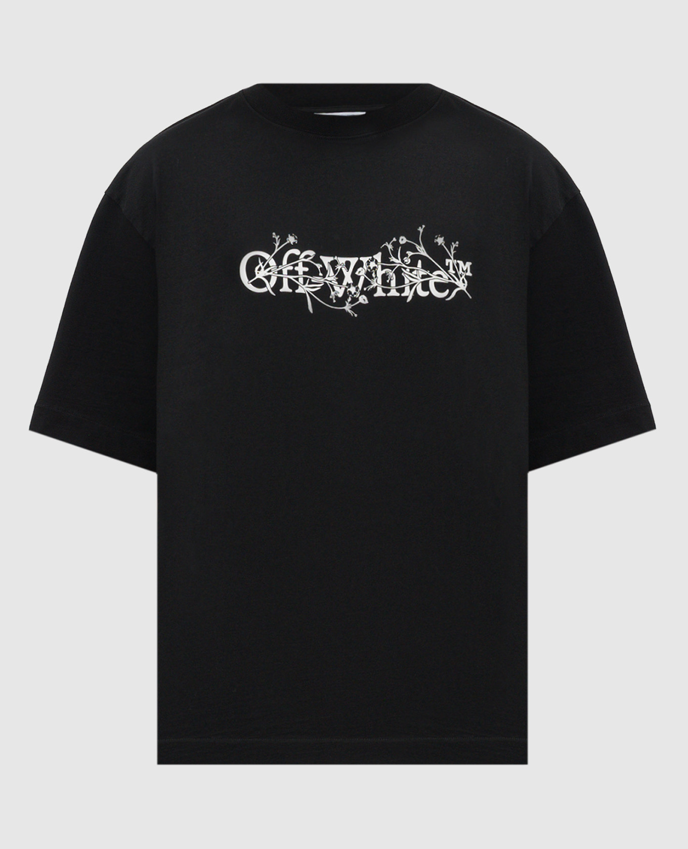 

Black loose fit t-shirt with logo print Off-White, Черный