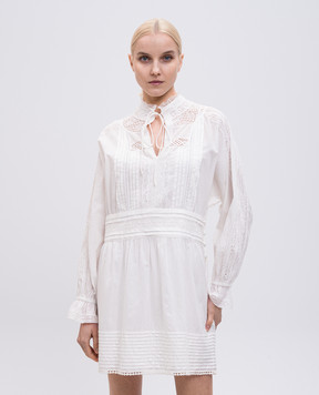 Twinset White mini dress with lace 251TP2380