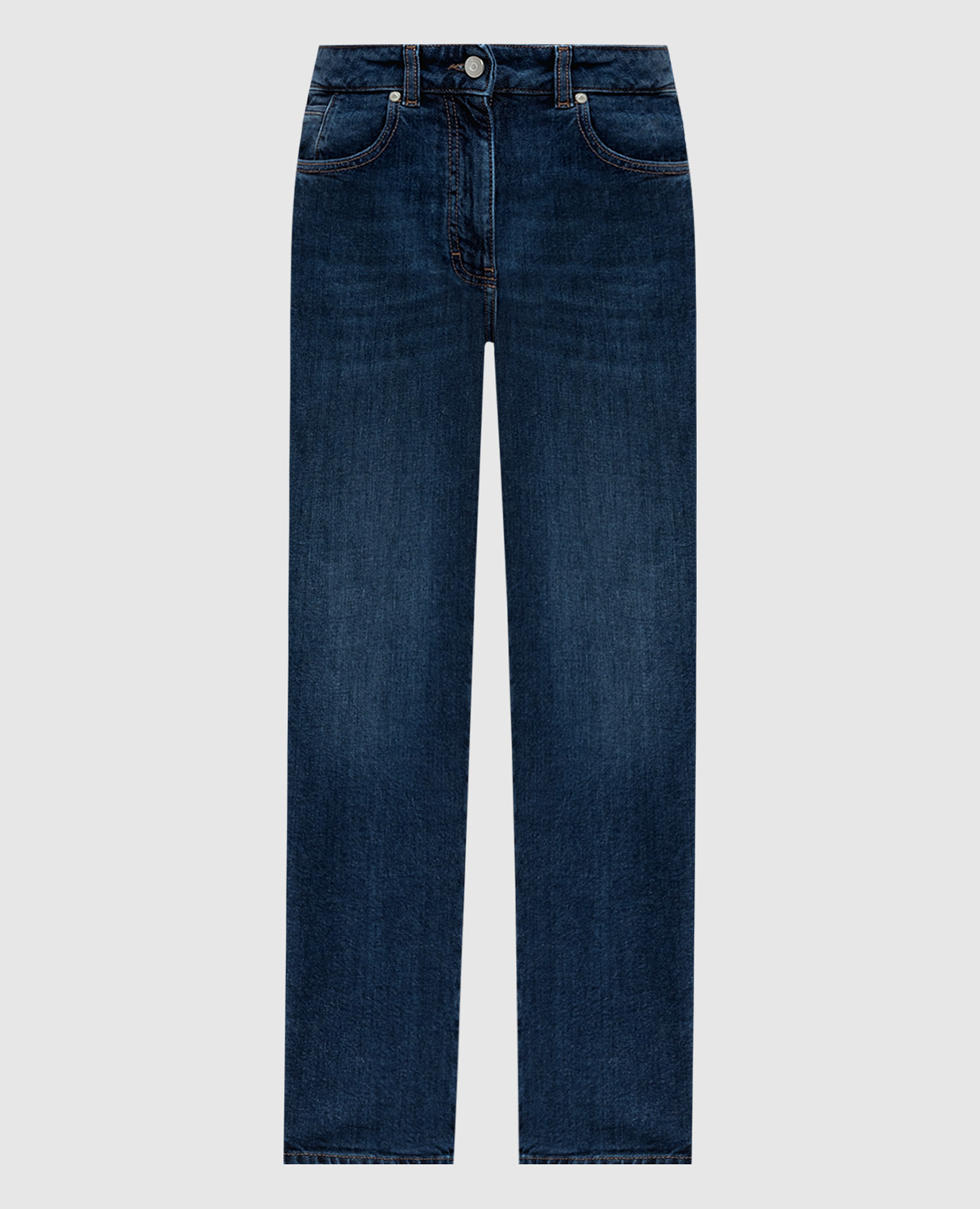 

Blue jeans with logo patch Peserico