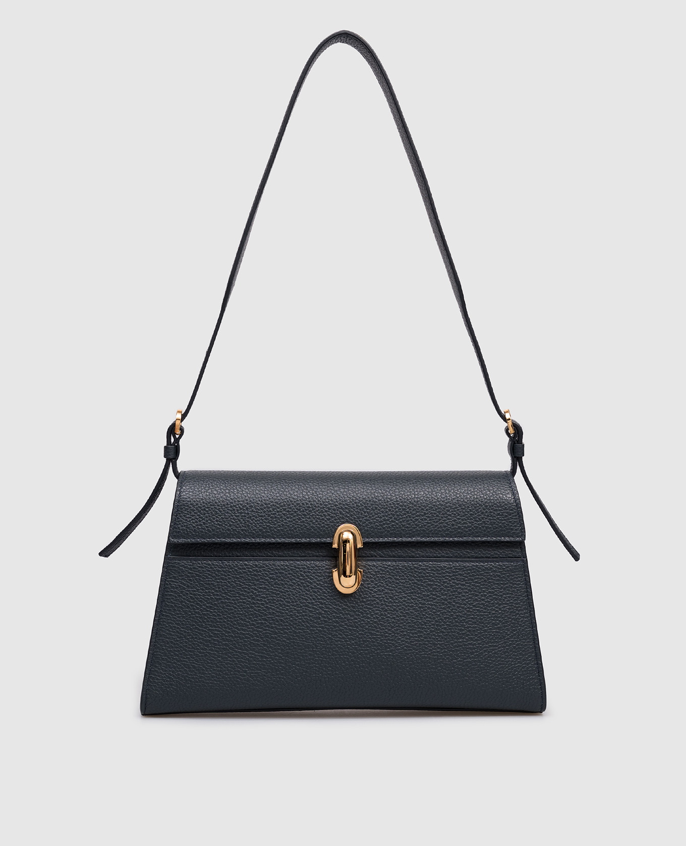 

Symmetry blue leather trapezoid bag Savette