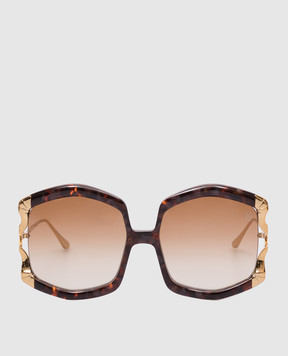 Anna-Karin Karlsson Occhiali da sole LA VIE EN ROSE marroni con placcatura in oro 24 carati S2428707