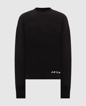 Axel Arigato Black Block sweater with logo embroidery A3331003