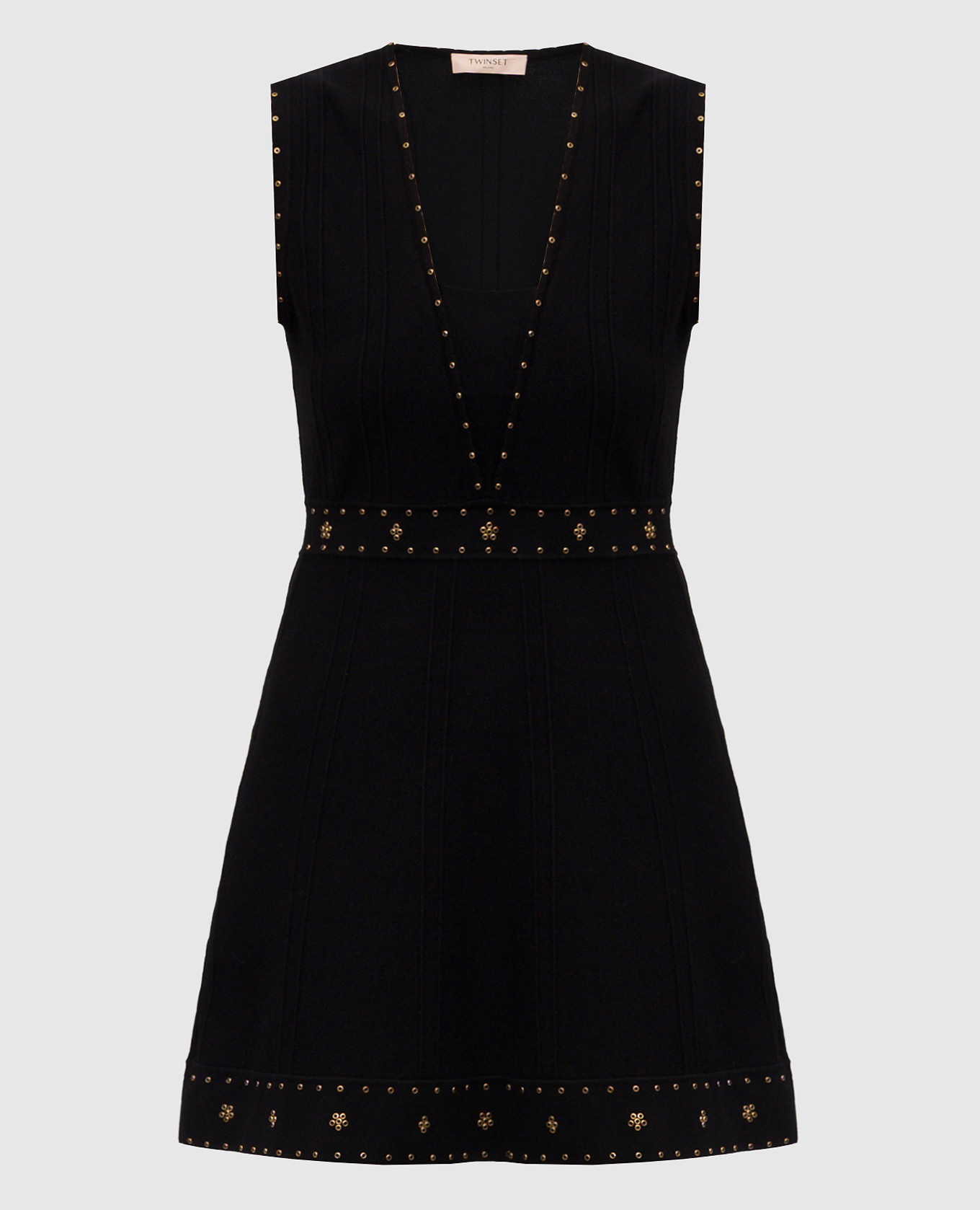 

Black mini dress with crystals Twinset