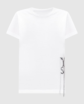 Y`S Yamamoto White t-shirt with logo embroidery YTT01670