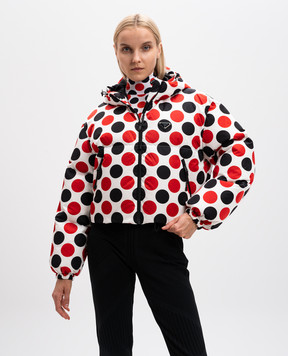 Prada White down jacket in peas with a logo 29M69810UW