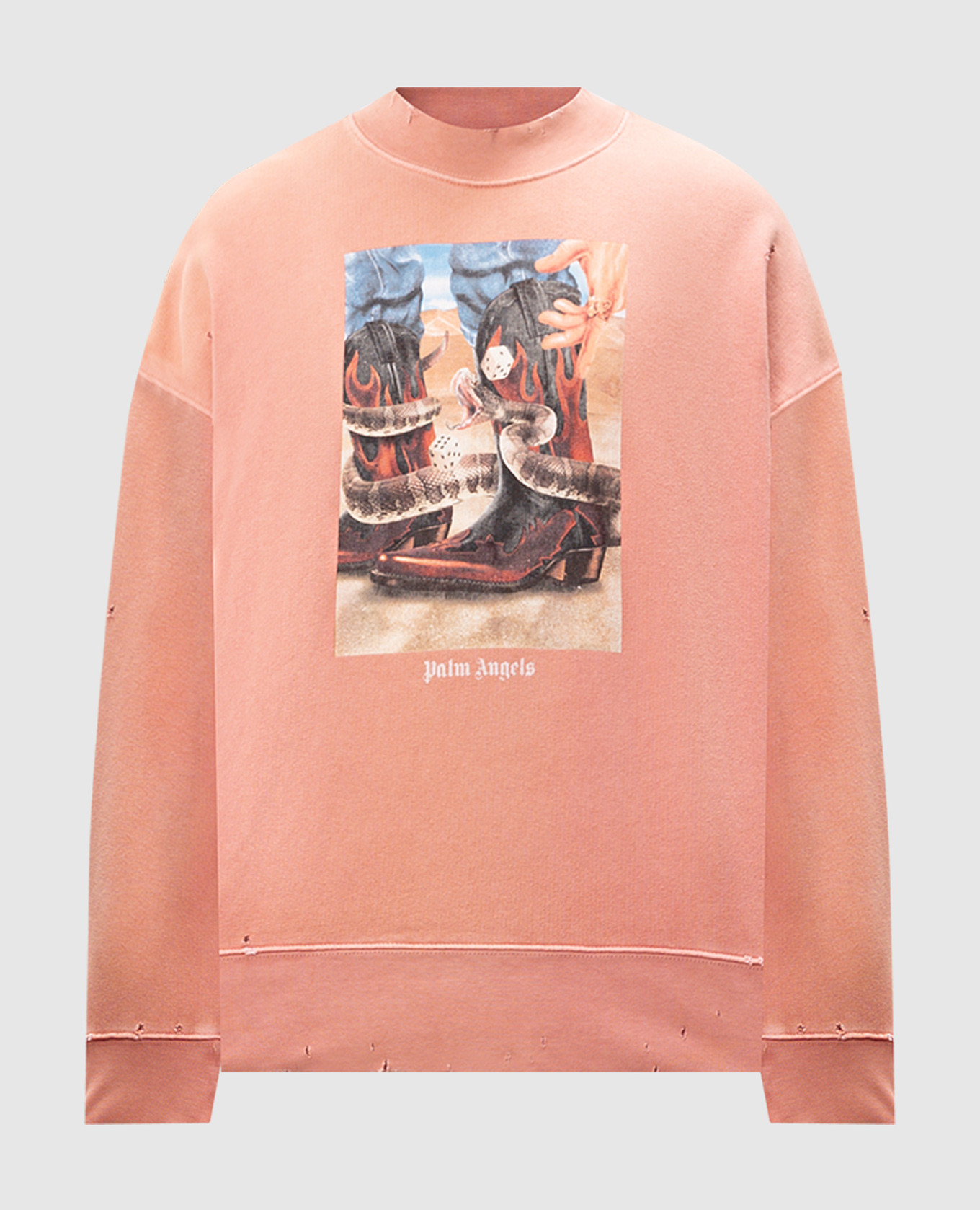 

DICE GAME pink sweatshirt Palm Angels, Розовый