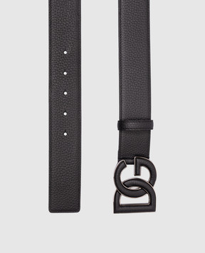 Dolce&Gabbana Black leather strap with DG logo BC4675AT489