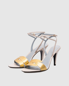 Valentino Beige leather sandals FOLIEFOLIAGE 6W0S0MH5TVF