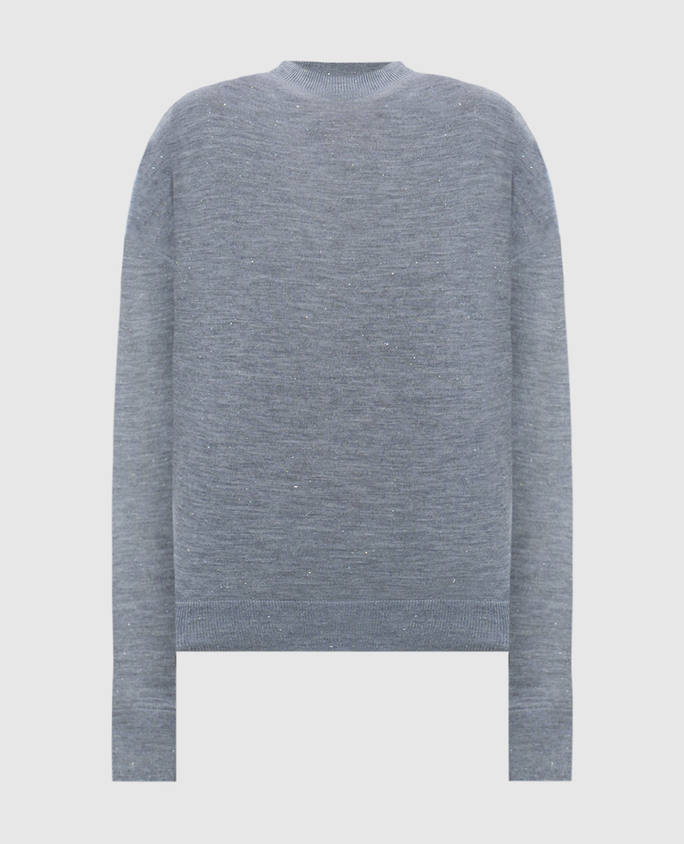 

Gray wool jumper with monil chain Peserico, Grey