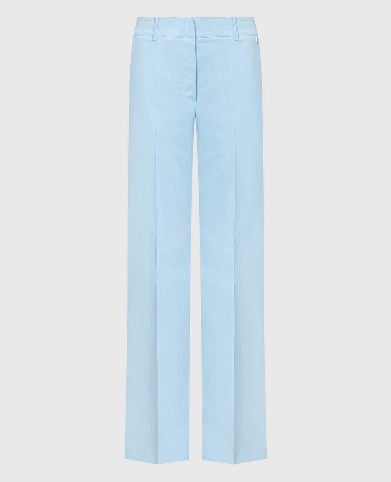 

Blue flared pants with metallic logo Twinset Actitude, Light blue