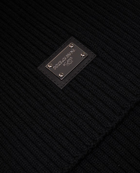 Dolce&Gabbana Children's black wool scarf LBKAB4JCVD6