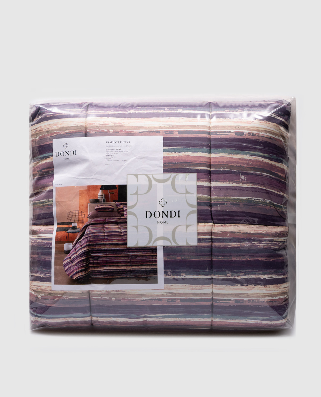 

Violet blanket in a stripe pattern Blumarine