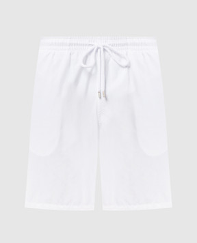 Vilebrequin Moorea white logo patch swim shorts MOOC4A00