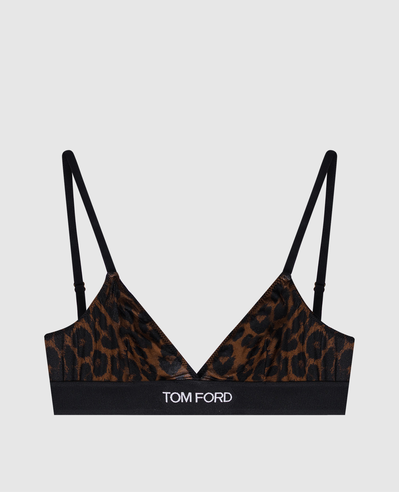 

Brown animal print bodice with logo Tom Ford