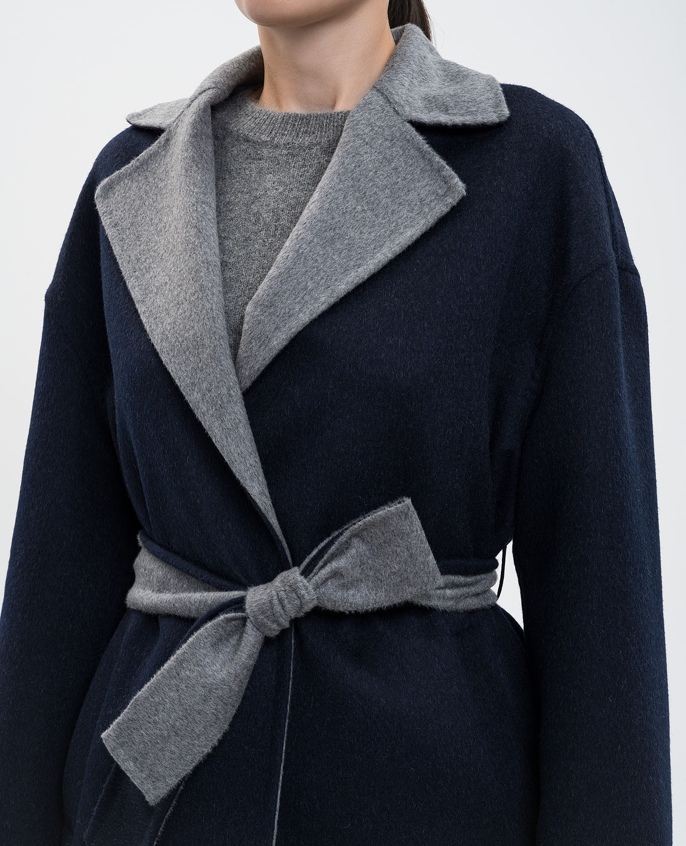 Blue cropped wool coat Heresis 5