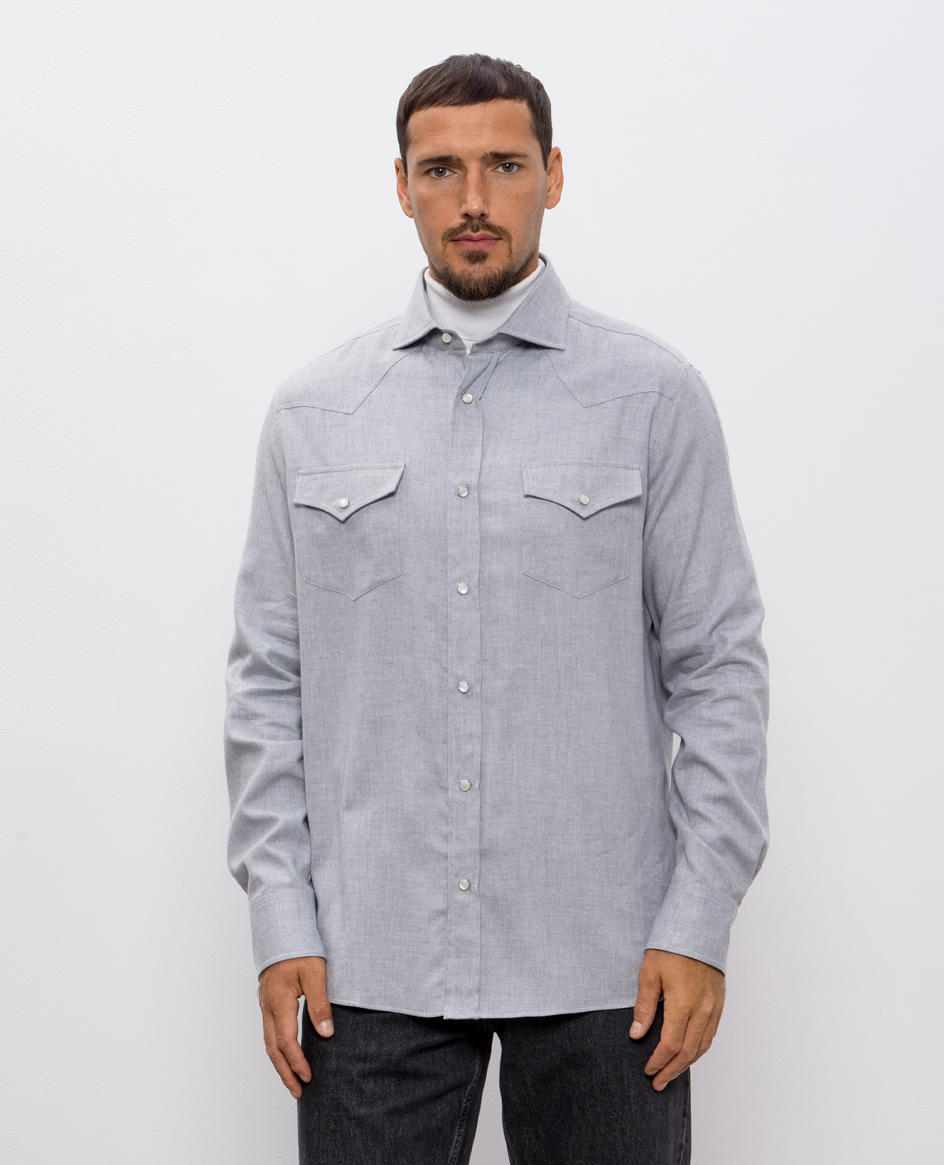 

Gray shirt Brunello Cucinelli, Grey