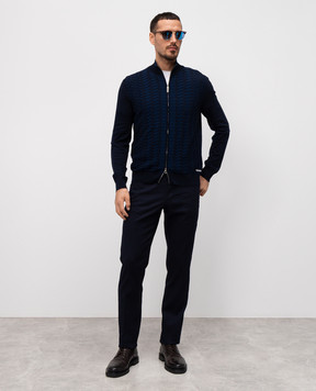 Stefano Ricci Blue linen pants M1T5100060CTL02S