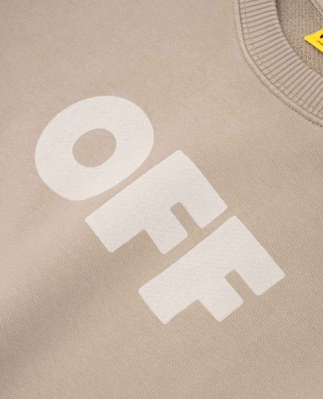 

Children's khaki sweatshirt with logo print Off-White