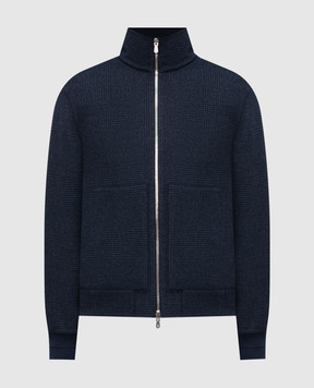 Brunello Cucinelli Blue reversible cashmere jacket MY4799802