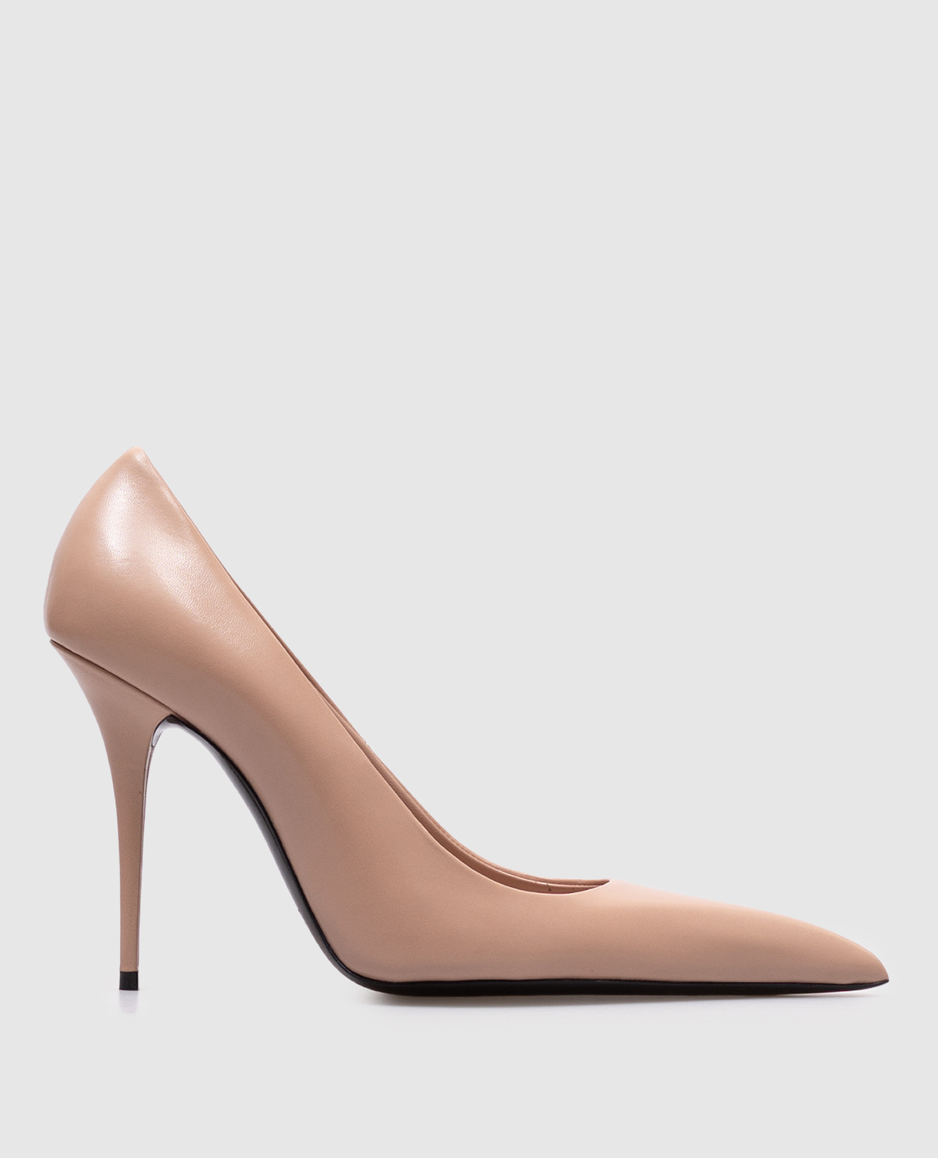 Beige leather shoes Élysée Saint Laurent