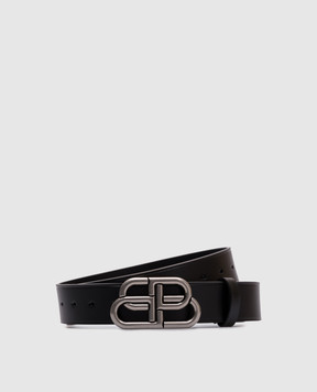 Balenciaga Black leather belt BB 5703701CH0B