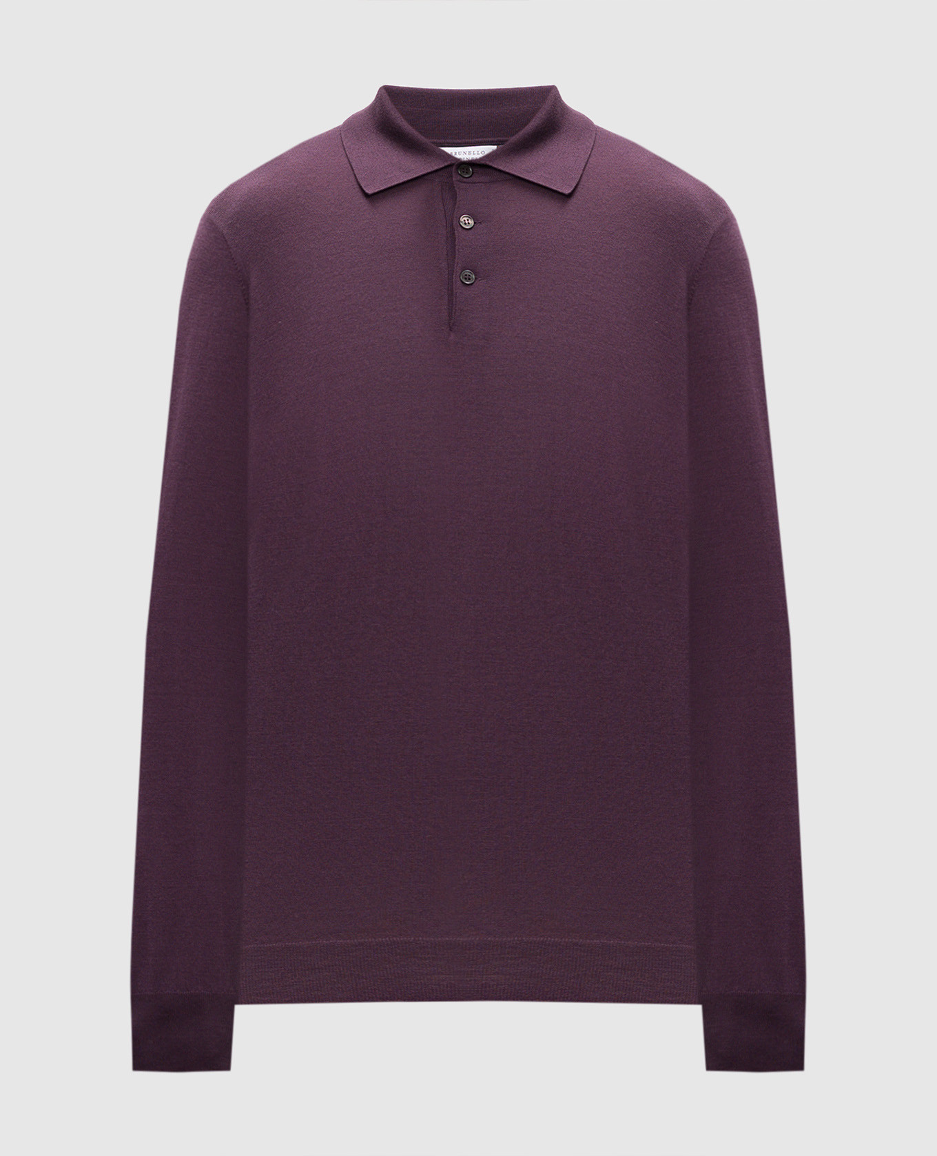

Purple wool and cashmere polo shirt Brunello Cucinelli, Фиолетовый