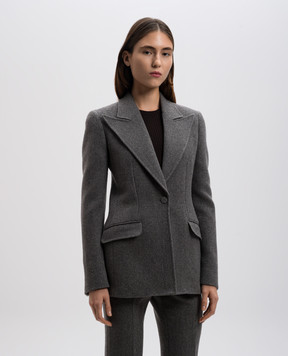 Gabriela Hearst Leiva gray wool and cashmere jacket 1245001C109